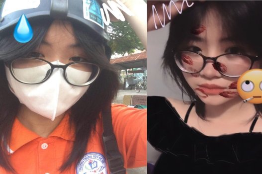 Nữ sinh kính cận tính cách dê đãng